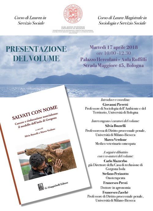 Presentazione volume "Salvati con nome. Carcere e rieducazione nonviolenta: il modello dell'Isola di Gorgona"